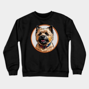 Cairn Terrier Embroidered Patch Crewneck Sweatshirt